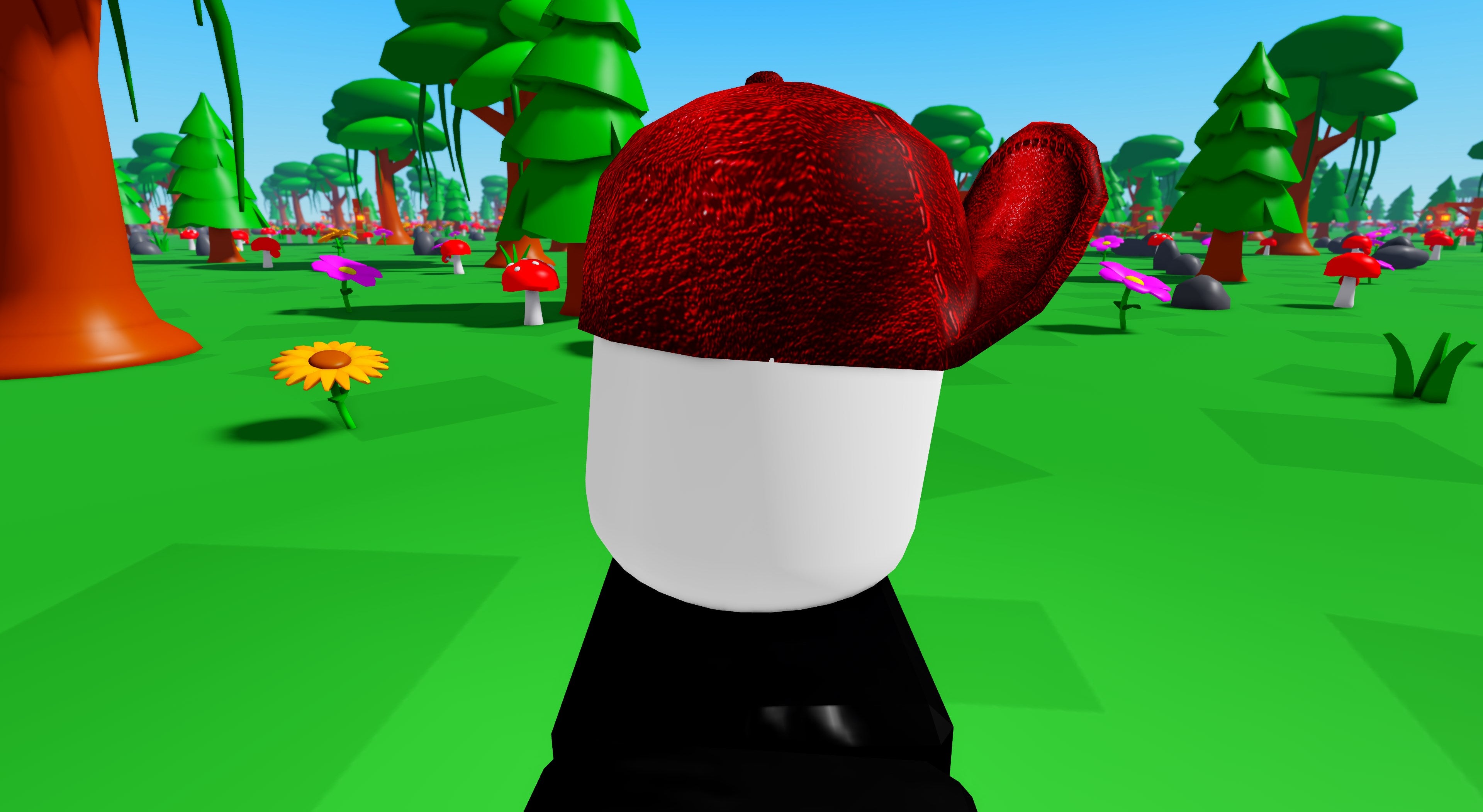 Red Flipped Bill Skater Cap | Roblox Toy Code