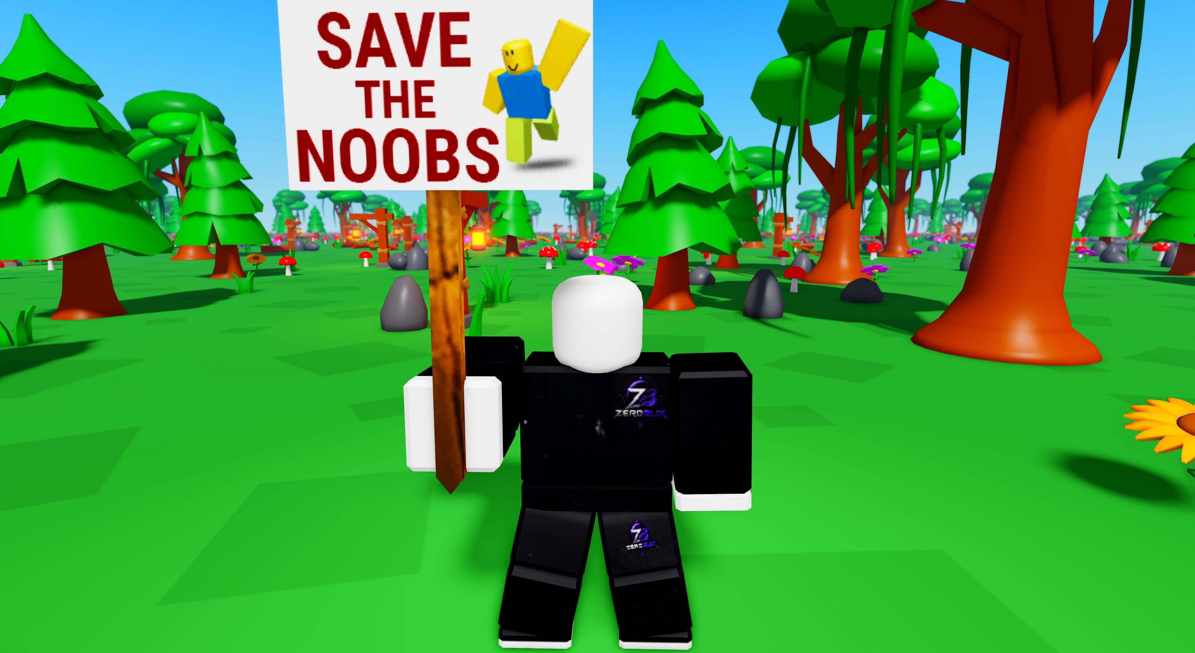 Save the Noobs Protest Sign | Roblox Toy Code