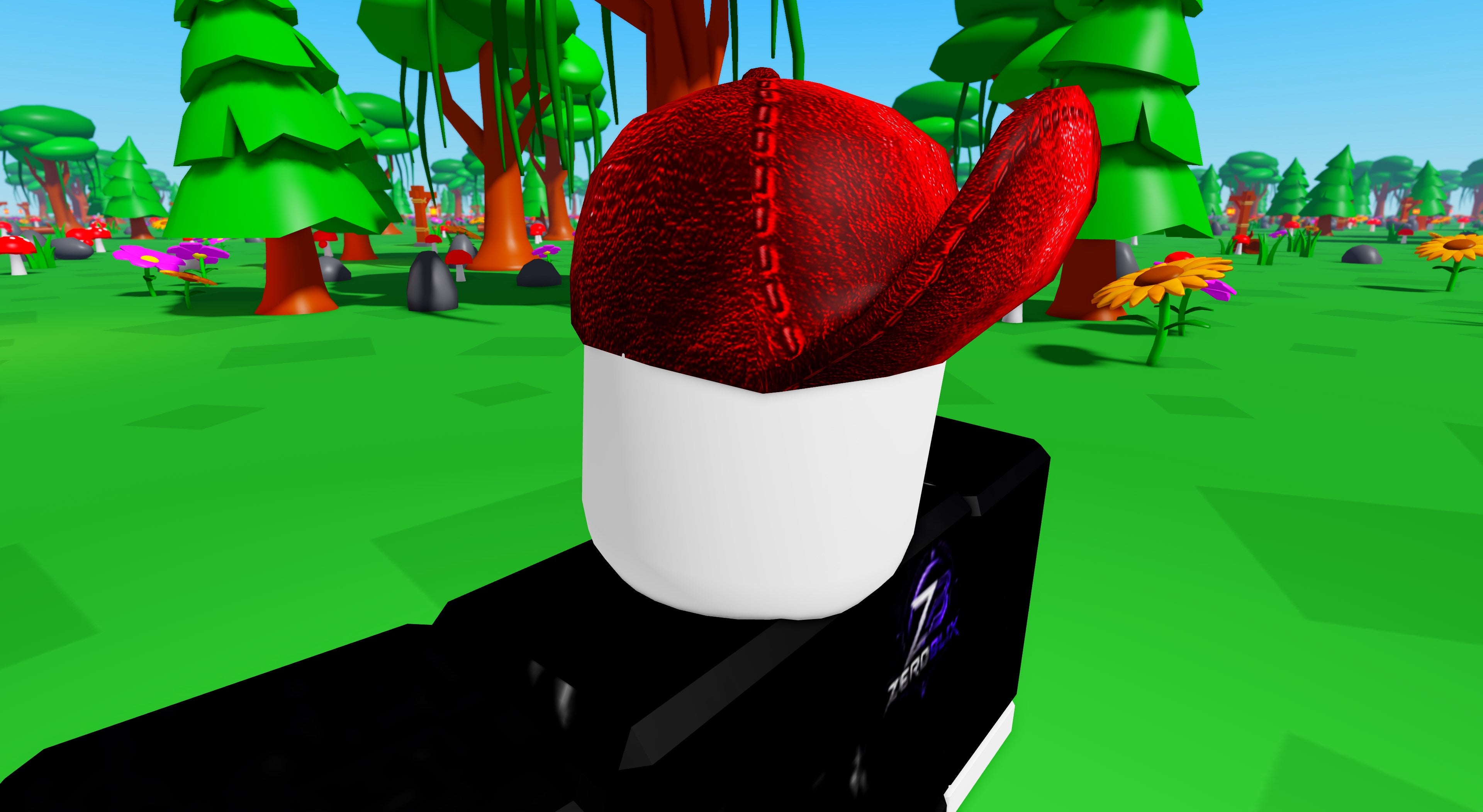 Red Flipped Bill Skater Cap | Roblox Toy Code