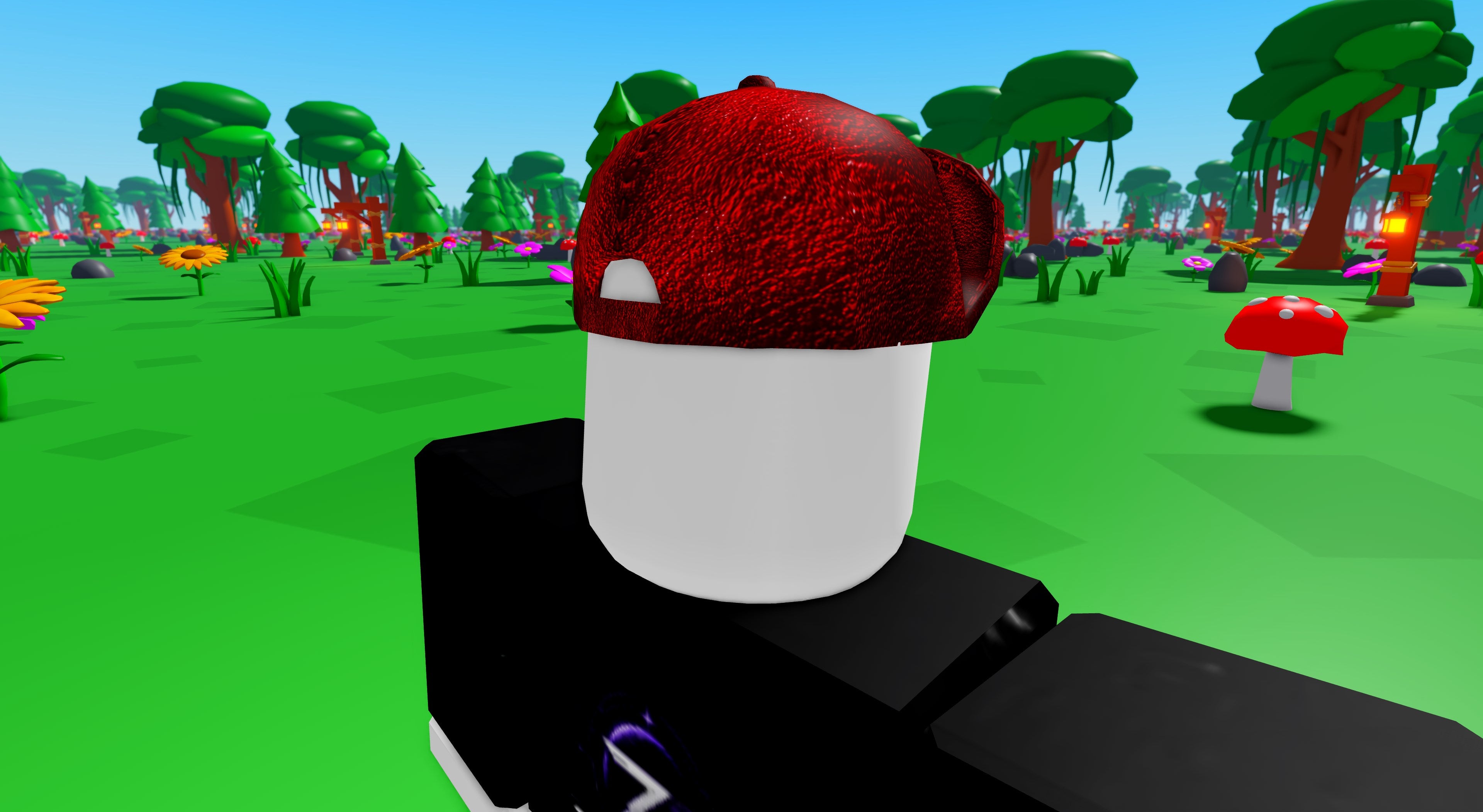 Red Flipped Bill Skater Cap | Roblox Toy Code